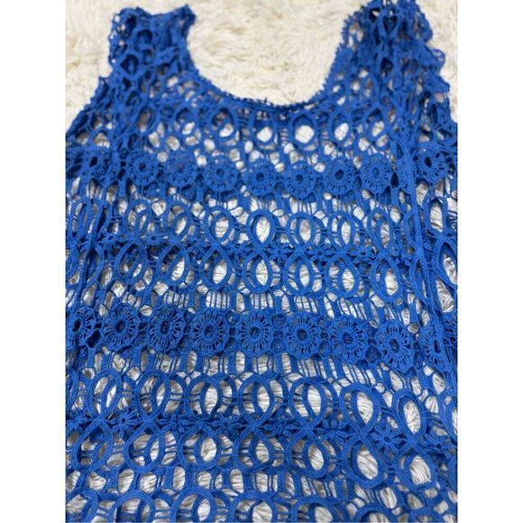 Blue Women’s Mesh Swimsuit Cover Size Medium - Picture 6 of 6